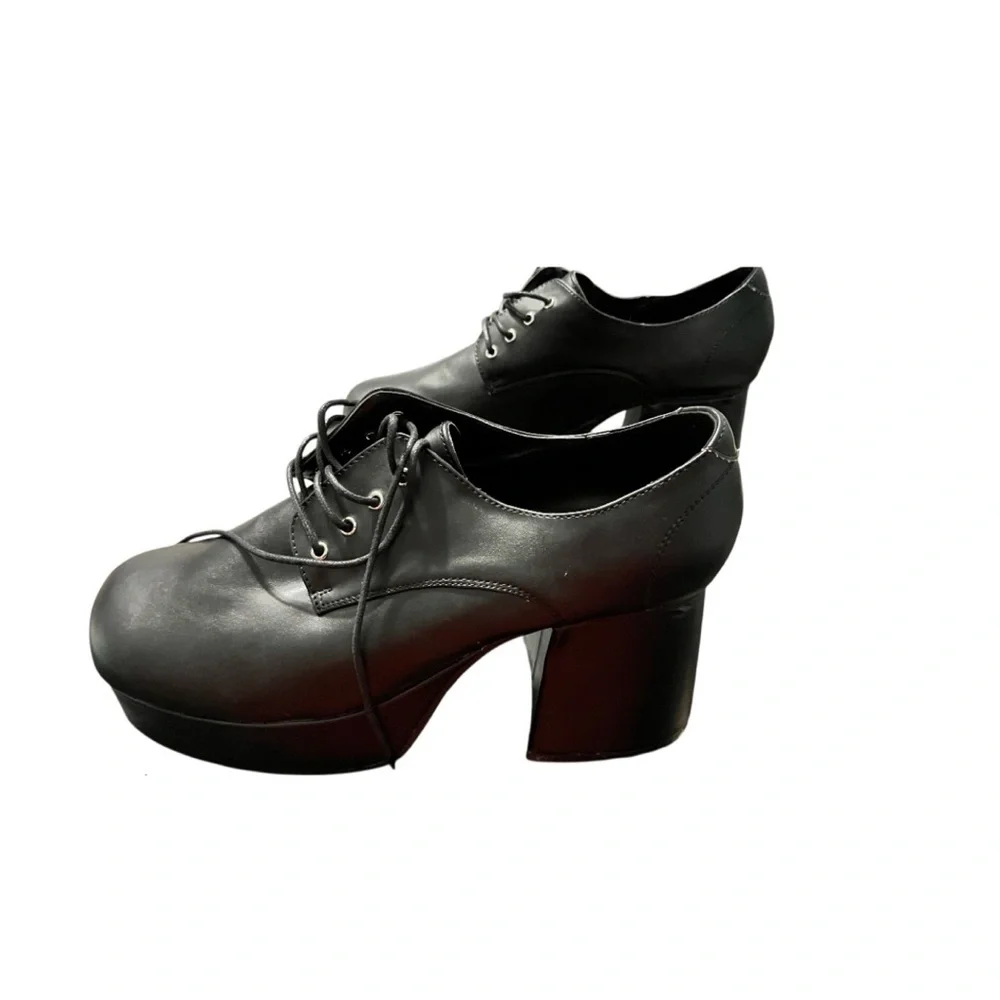 Funtasma Black Leather Derby Shoes